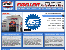 Tablet Screenshot of excellentautocareandtire.com